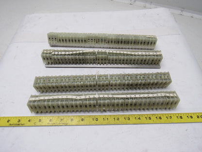 132 Point Electrical Terminal Contact Block Strip Mounted 4 Strips