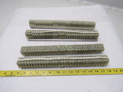 132 Point Electrical Terminal Contact Block Strip Mounted 4 Strips
