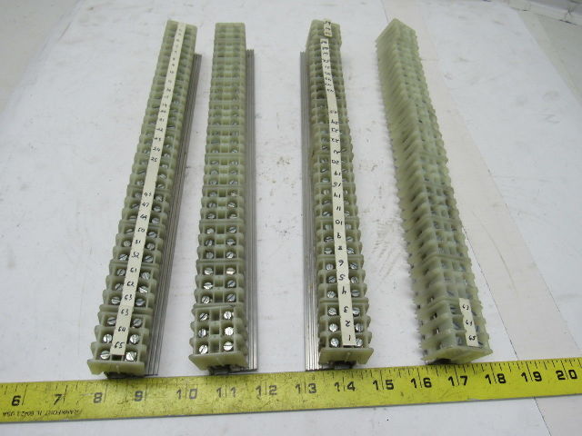 132 Point Electrical Terminal Contact Block Strip Mounted 4 Strips