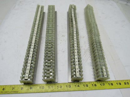 132 Point Electrical Terminal Contact Block Strip Mounted 4 Strips