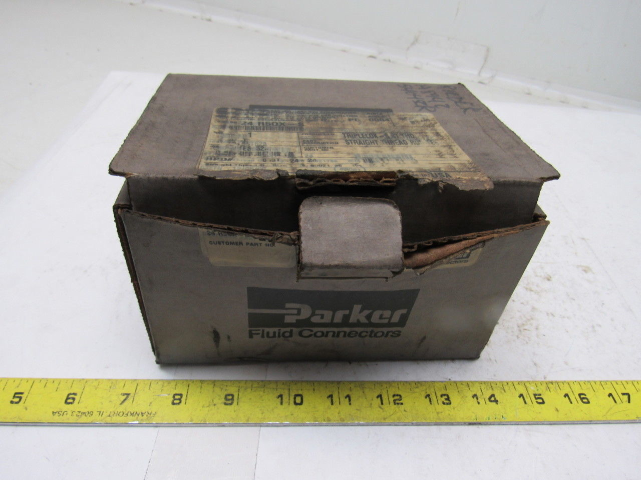 Parker 24 R50X-S Straight Thread Run Tee 37° Flare x SAE-ORB x 37° Flare Fitti