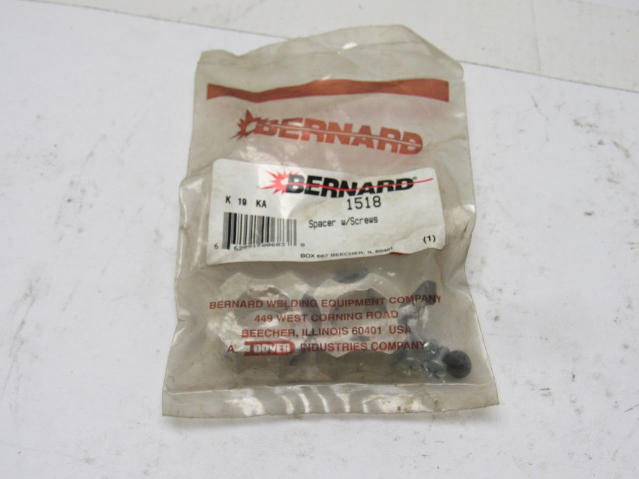 Bernard 1518 Spacer W/ Screws Welding 2 Pack
