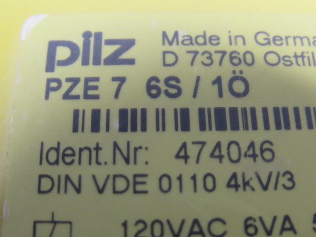 Pilz PZE7 6S/10 Safety Relay Module 24VDC