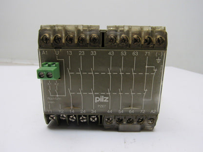 Pilz PZE/7 120VAC 6S 18 Safety Relay Module 120V
