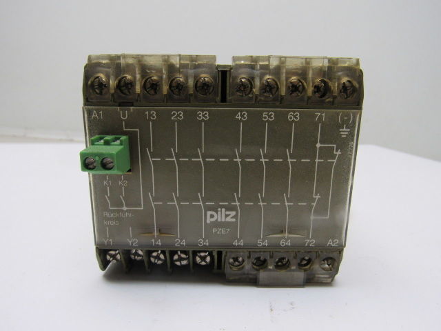Pilz PZE/7 120VAC 6S 18 Safety Relay Module 120V