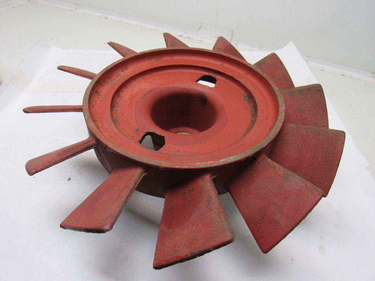 IWH 17" Cast Iron Short Blade Fan 1-3/4" Shaft Vintage Industrial Art Lamp Base