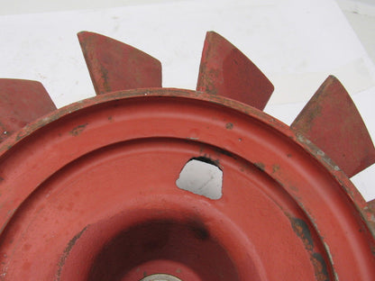 IWH 17" Cast Iron Short Blade Fan 1-3/4" Shaft Vintage Industrial Art Lamp Base