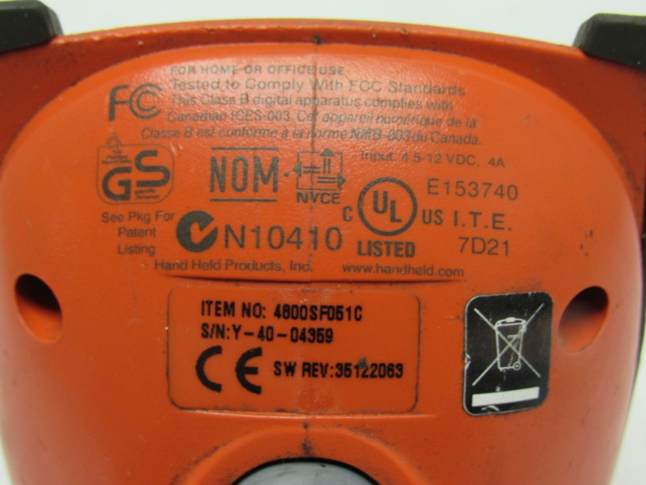 Hand Held Products 4800SF051C IMAGETEAM 4800 SR/SF Barcode Scanner 2D Imager