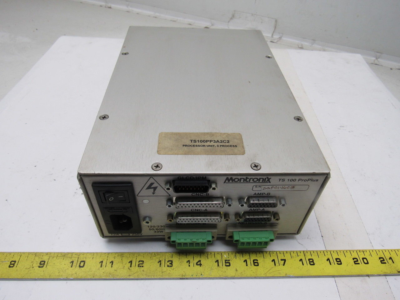 Montronix TS100PP3A2C2 Tool Monitor Controller Processor Unit 120/230V