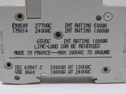 Merlin Gerin C60N Multi9 277VAC Type C Mix Lot Circuit Breaker 20A 10A 5 Pieces