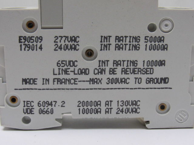 Merlin Gerin C60N Multi9 277VAC Type C Mix Lot Circuit Breaker 20A 10A 5 Pieces