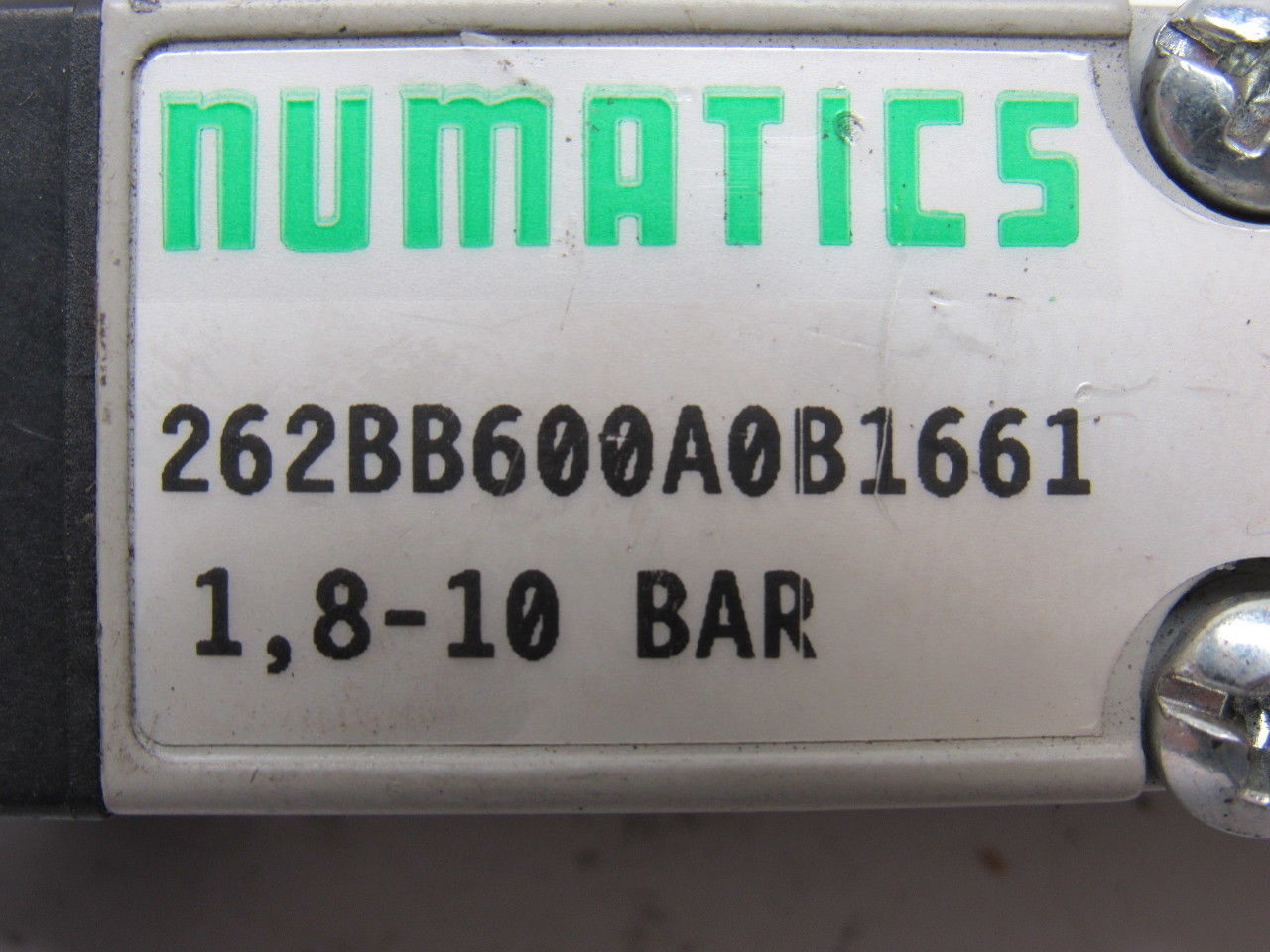 Numatics 262BB600A0B1661 Pneumatic Air Valve 24VDC