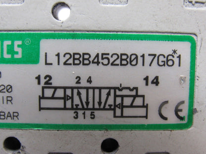 Numatics L12BB452B017G61 Pneumatic Air Valve 24VDC