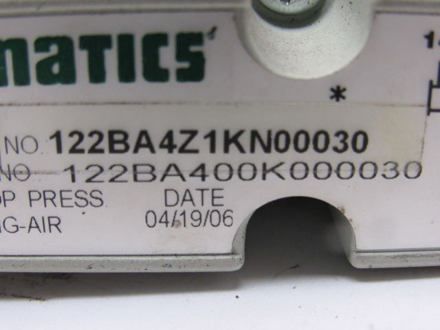 Numatics 122BA4Z1KN00030 Pneumatic Air Valve 110V
