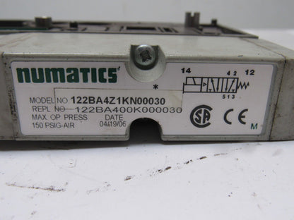 Numatics 122BA4Z1KN00030 Pneumatic Air Valve 110V