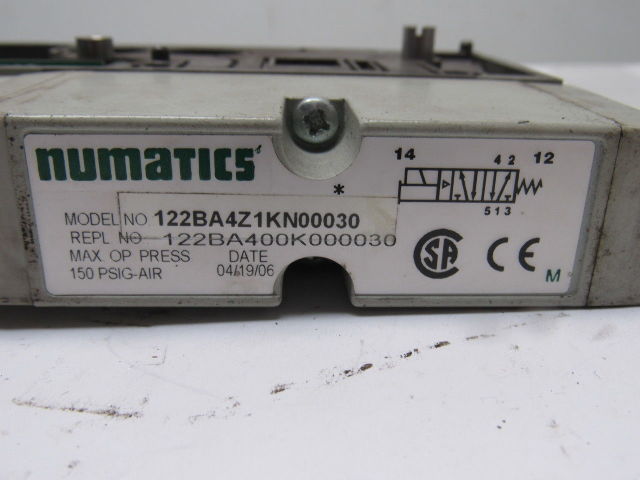 Numatics 122BA4Z1KN00030 Pneumatic Air Valve 110V
