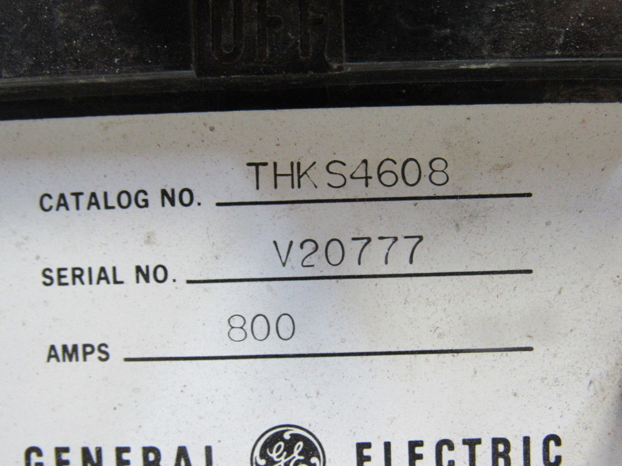 GE General Electric THKS4608 800A 600VAC Solid State Versa Trip Circuit Breaker