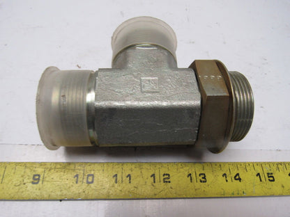 Steel Flared Tube Fitting Tee Male JIC 24x24 x 1-7/8"-12 O-Ring Boss Male