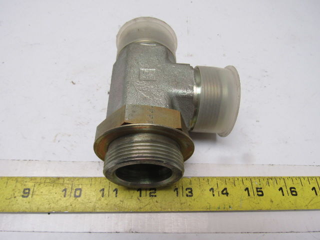 Steel Flared Tube Fitting Tee Male JIC 24x24 x 1-7/8"-12 O-Ring Boss Male