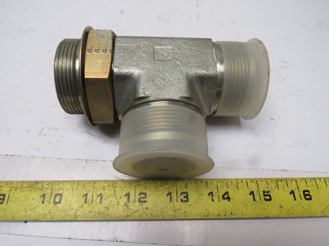Steel Flared Tube Fitting Tee Male JIC 24x24 x 1-7/8"-12 O-Ring Boss Male