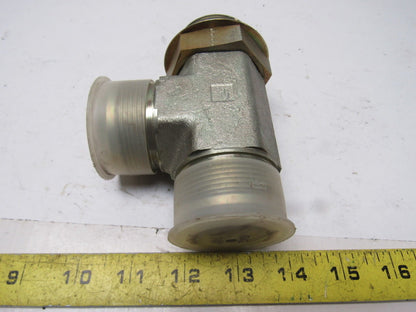 Steel Flared Tube Fitting Tee Male JIC 24x24 x 1-7/8"-12 O-Ring Boss Male