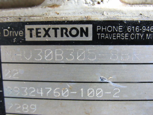 Cone Drive Textron MHV30B305.8BR Gear Box Speed Reducer 10:1 Ratio