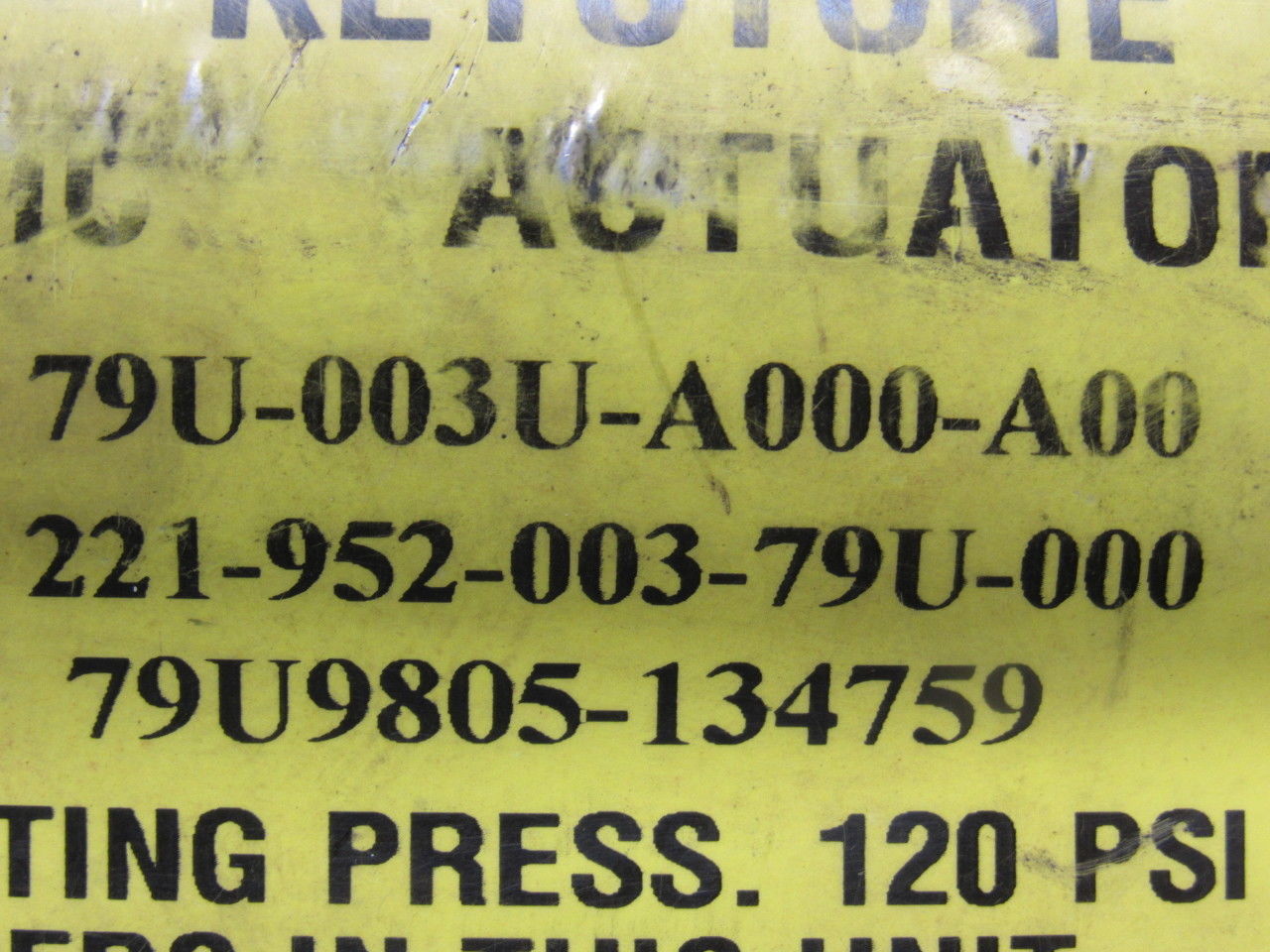 Keystone 79U-003U-A000-A00 Double Acting Pneumatic Valve Actuator