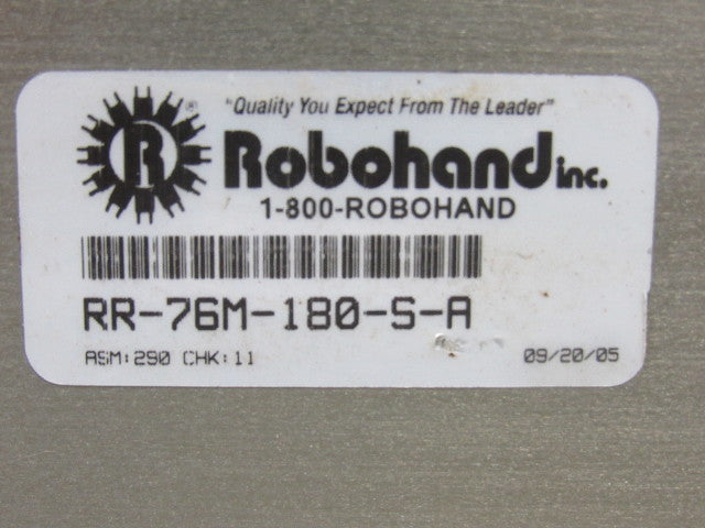 Robohand RR-76M-180-S-A Pneumatic Rotary Actuator 180 Deg Mid Stop