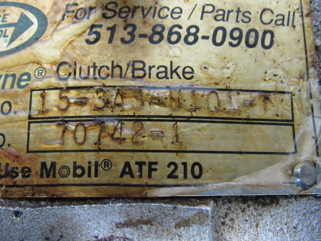 Force Control  15-3A3-U101-T Posidyne 1.5 Clutch Brake 7/8" Shaft W/1.5HP Motor