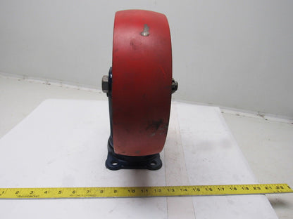 Rose Truck & Caster 2042 2041 10" x3" Cast Iron Crowned Swivel Caster 5x6" Plate