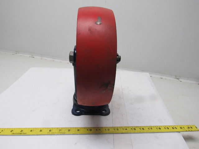 Rose Truck & Caster 2042 2041 10" x3" Cast Iron Crowned Swivel Caster 5x6" Plate