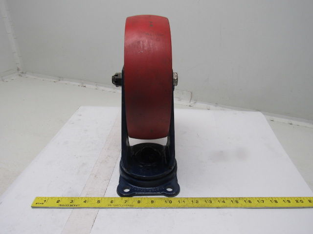 Rose Truck & Caster 2042 2041 10" x3" Cast Iron Crowned Swivel Caster 5x6" Plate
