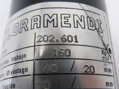 Loramendi 202.601 Hydraulic Cylinder 40mm Bore 90mm Stroke Clevis Ends 160 Bar