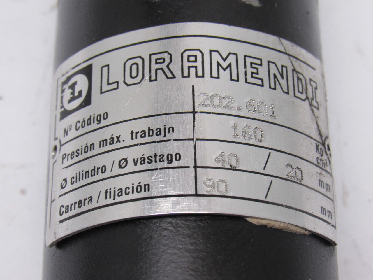 Loramendi 202.601 Hydraulic Cylinder 40mm Bore 90mm Stroke Clevis Ends 160 Bar
