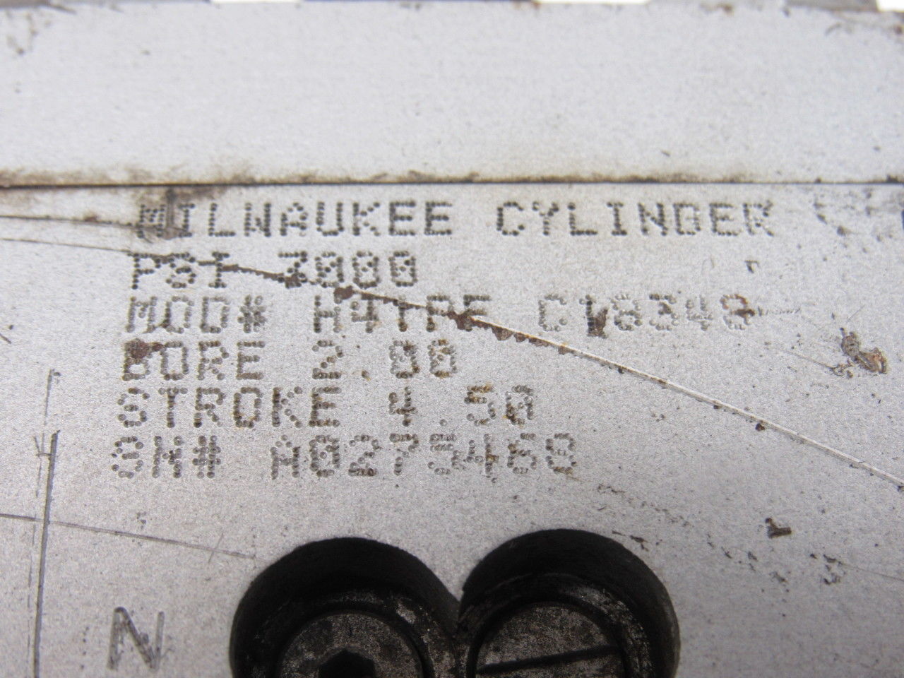 Milwaukee H41PF 2" Bore 4-1/2" Stroke 1" Rod 3000 PSI Hydraulic Cylinder