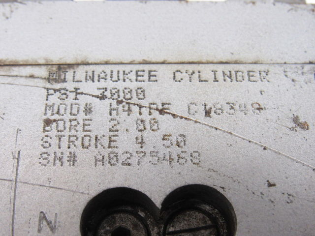 Milwaukee H41PF 2" Bore 4-1/2" Stroke 1" Rod 3000 PSI Hydraulic Cylinder