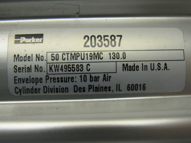 Parker CTMPU19MC 50mm 130mm Stroke 20mm Rod 10Bar Air Cylinder
