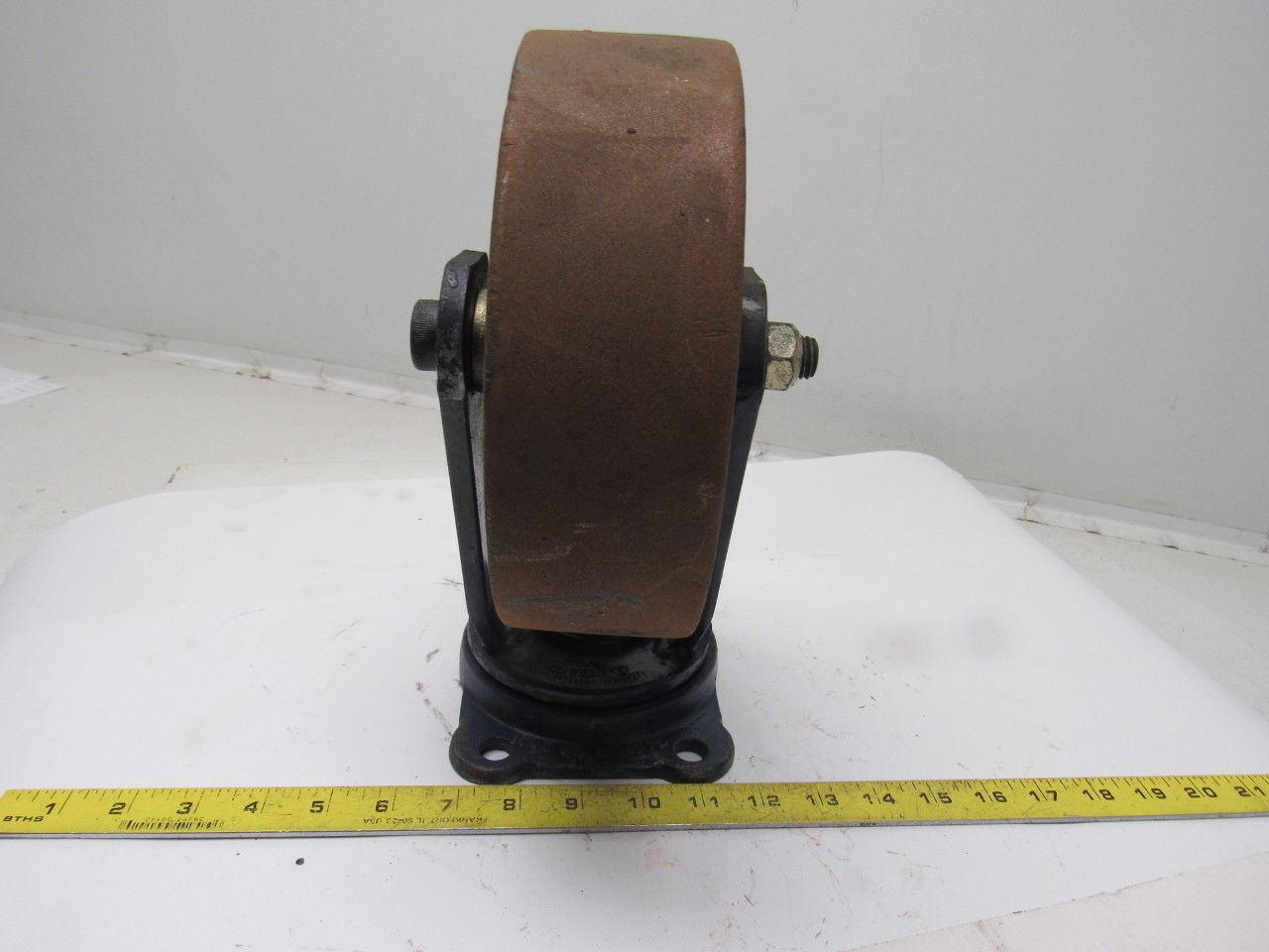 Rose Truck & Caster 2041 Heavy Duty 8" Steel Swivel Caster Wheel