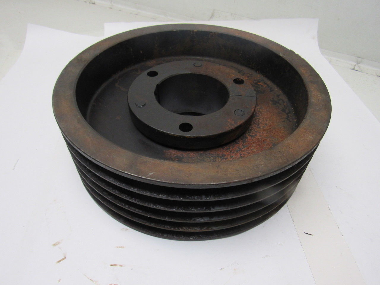 5-5V118E-D 12" Dia. 5 Groove V-Belt Pulley Sheave 3-3/8" Bushed Bore