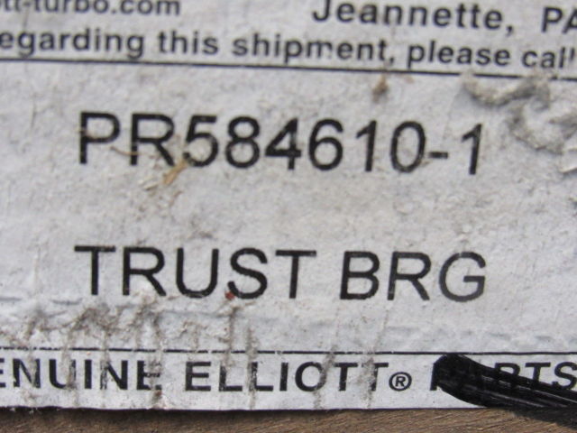 Elliott PR584610-1 OLE-1 GBT-1470-R Steam Turbine Thrust Bearings/Shoe Set Lot/2