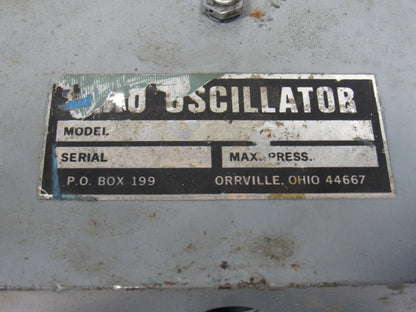 Ohio Oscillator A4000 94° Turn 1/4 Turn Rotary Actuator 2" Male Spline SAE10B