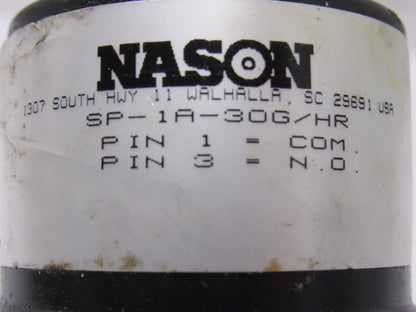 Nason SP-1A-30G/HR Low Pressure Switch 1/4" NPT 30 PSI