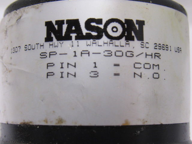 Nason SP-1A-30G/HR Low Pressure Switch 1/4" NPT 30 PSI