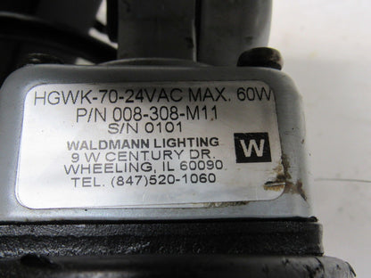 Waldmann HGWK-70-24VAC Waterproof Halogen Machine Light 24V W/26' Cord W/Reel
