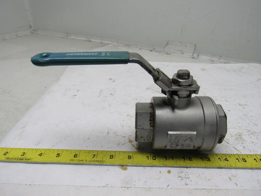 Jamesbury CF8M 1-1/2" Threaded Ball Valve Stainless Steel 1000CWP
