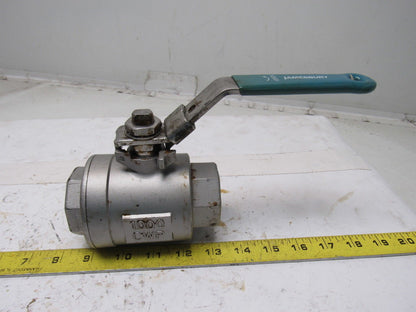 Jamesbury CF8M 1-1/2" Threaded Ball Valve Stainless Steel 1000CWP