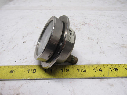 Mc Daniel Control 0-30 PSI Pneumatic Pressure Gauge Back Port Panel Mount 3-1/2"