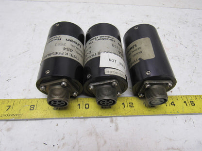 Uson Type K Model 454 0-30PSIG Pressure Transducer 1/8" Port Lot Of 3