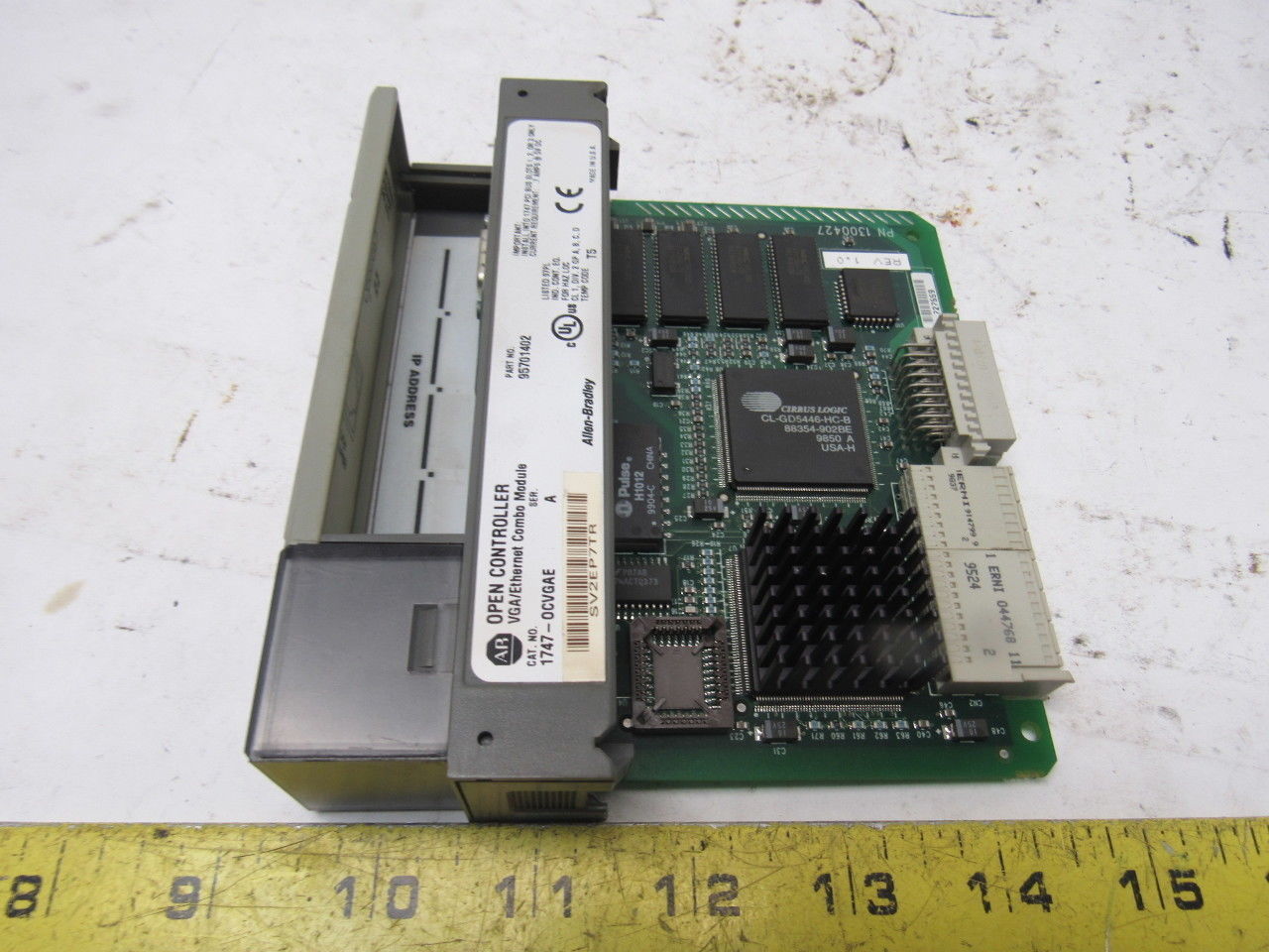 A-B Allen Bradley 1747-OCVGAE Ser. A VGA/Ethernet Combo Module