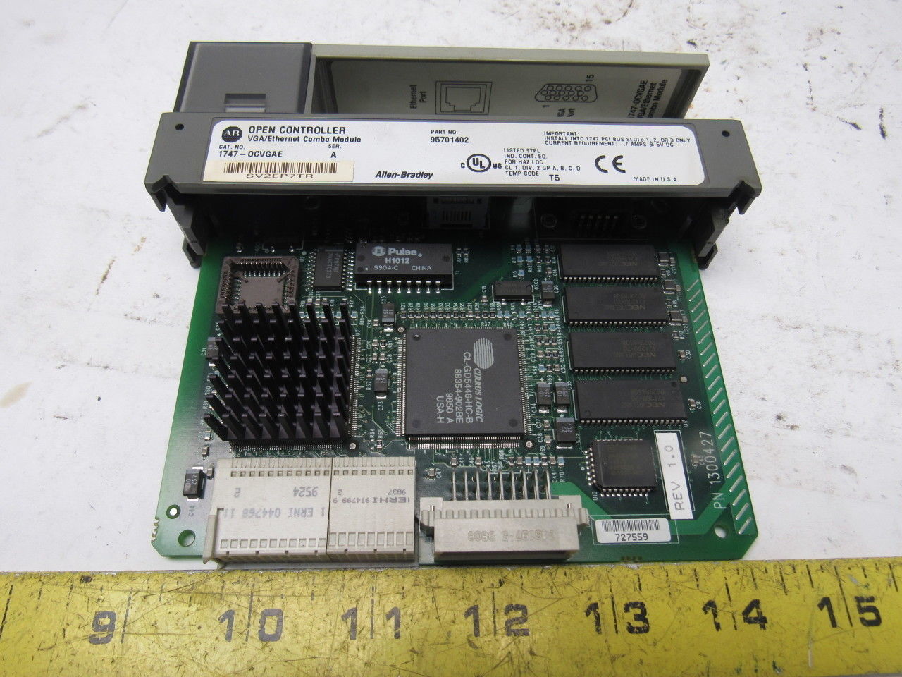 A-B Allen Bradley 1747-OCVGAE Ser. A VGA/Ethernet Combo Module